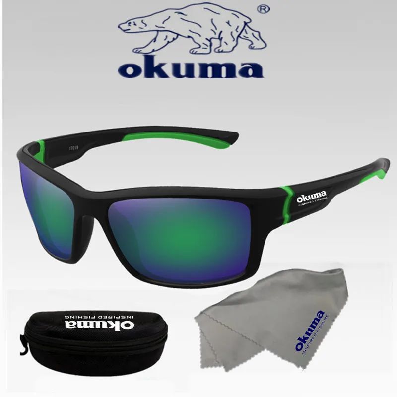 Óculos de Sol para Pesca Okuma UV400 Masculino para Dirigir Óculos de Sol Masculino Clássico para Caminhada e Pesca Óculos de Sol UV400