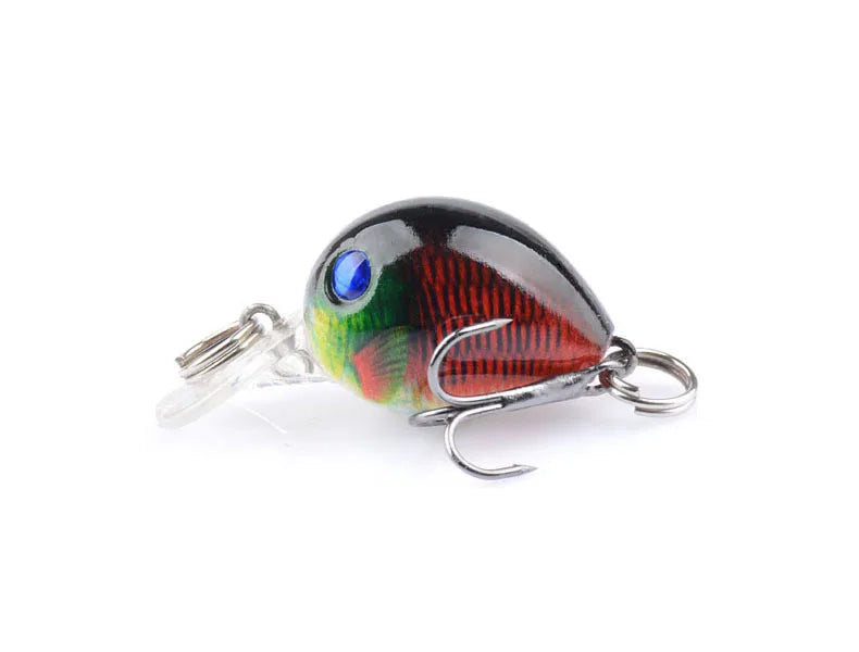 Novo Wobbler de Pesca para Carpa Isca Artificial Anzol Único BKK Isca Falsa a Laser Luya Rocha Água Flutuante "Homenzinho Gordo" 3,3CM/2G