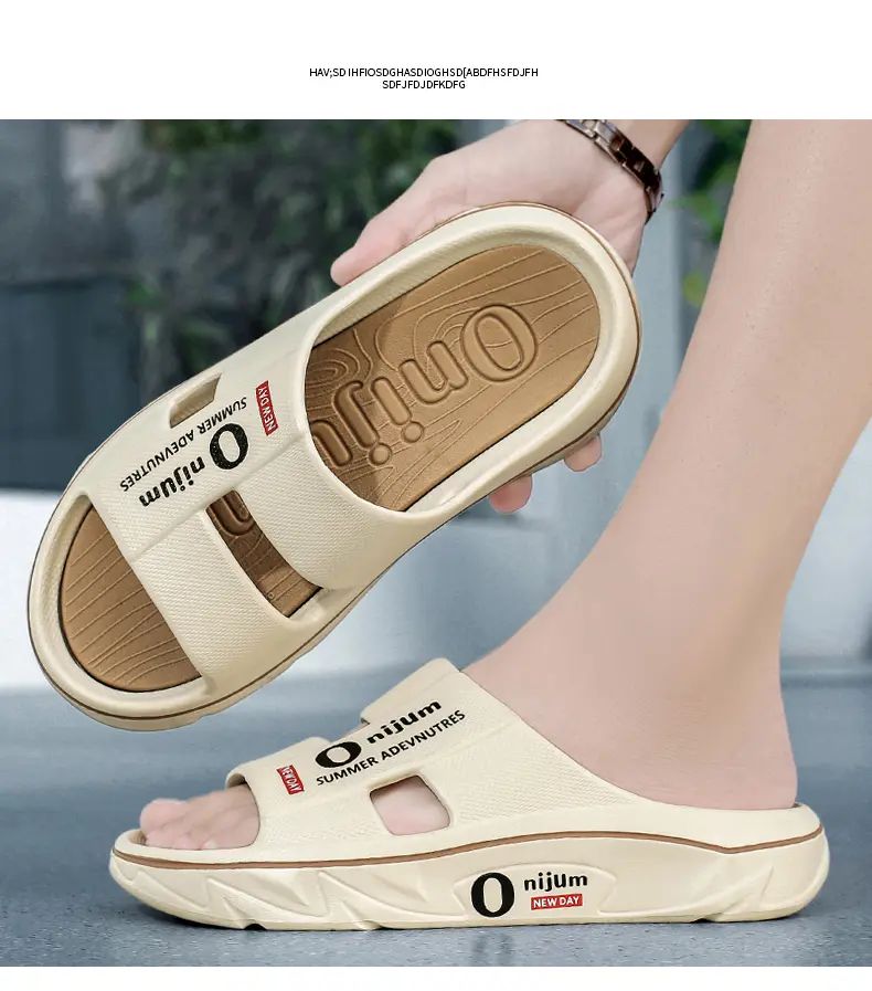 New Summer Men Massage Slippers Sides Indoor Outdoor Sandals Soft Sole Slides Male Flip-flops Men's Sandals Beach Casual Shoes