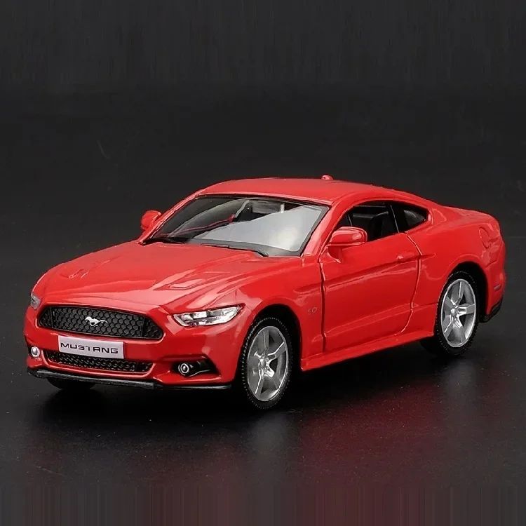 1:36 Ford Mustang GT Toy Car Model Replica Scale Metal Diecast Miniature Art Vehicle Figure Collection Xmas Gift Boy Toy