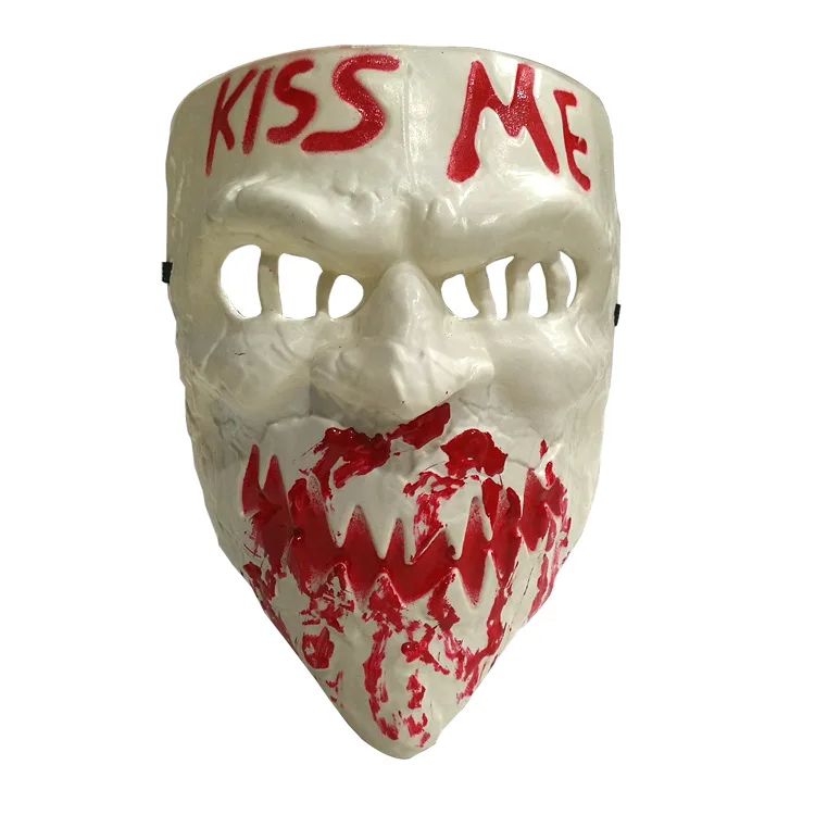 Human Removal Plan Mask Evil Smiley Bleeding Mask Men and Women Kiss Me Mask Halloween Mask Human Removal Plan Cosplay Mask