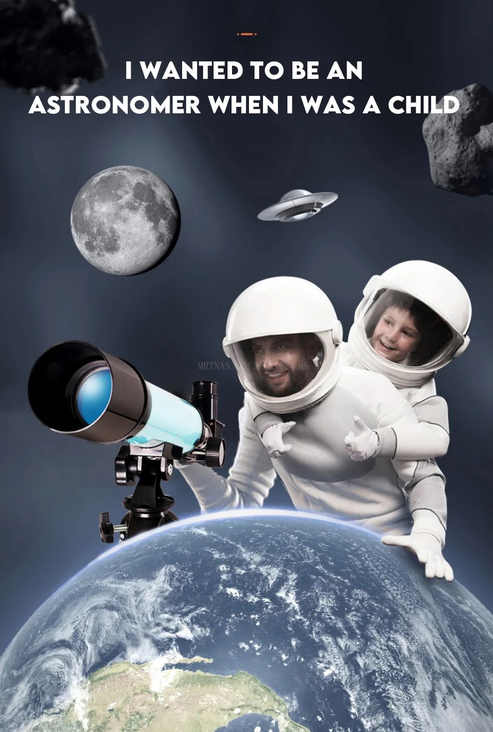 Telescópio Profissional Astronômico HD com Zoom 90X Poderoso Monocular de Longo Alcance Binóculos Espacial Portátil para Lua Presentes para Crianças