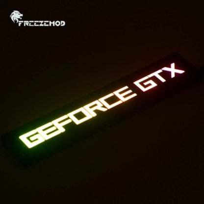 Painel Lateral FREEZEMOD Mini VGA com Luz 5V 3PIN A-RGB Placa Gráfica Luminosa Placa de Identificação Painel de Luz Decorativo para Gabinete PC AURA SYNC
