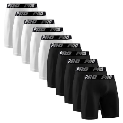 10Piece Set Underwear male Mens Boxers Briefs Sexy Underpants Quick Drying Breathable Men's Black and White Boxing  Panties Men