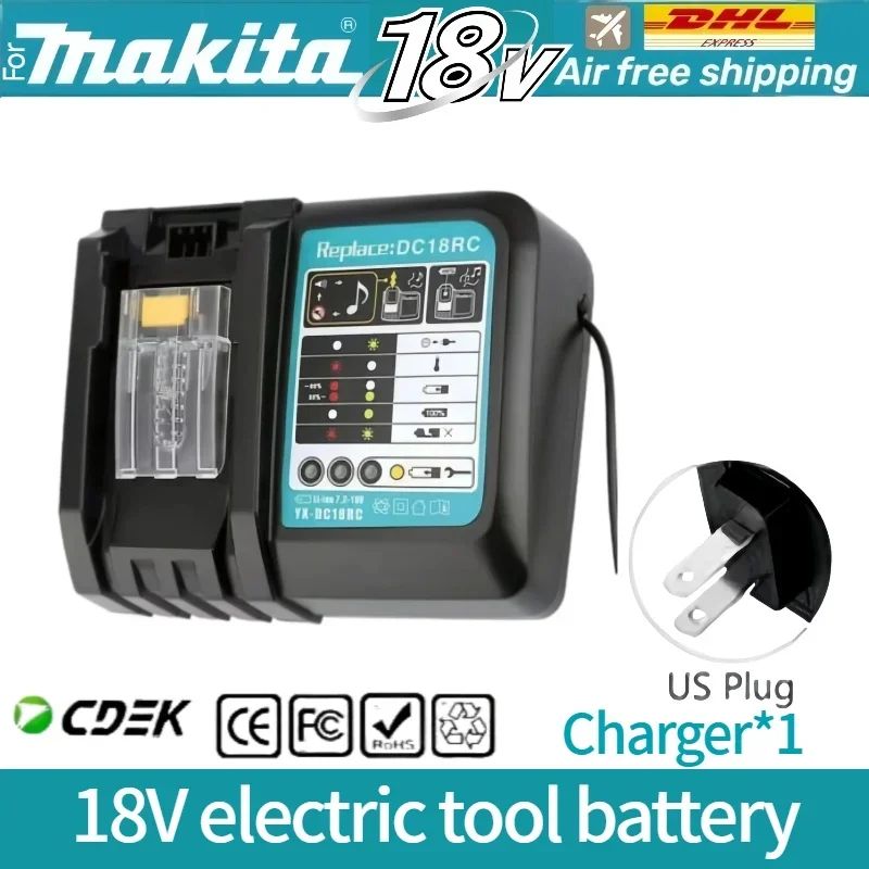 6AH 8AH 10AH 12AH Para bateria Makita 18V Ferramentas Elétricas Substituição Li-ion LXT BL1840 BL1850 para chave de fenda 18V com BMS