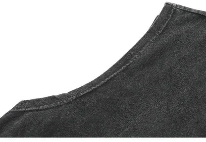 Men's Vintage American Rock Band Printed Washed Vest Sports T Shirt Sleeveless Tee Hip-Hop Gym Clothing Tank Tops Summer 2025