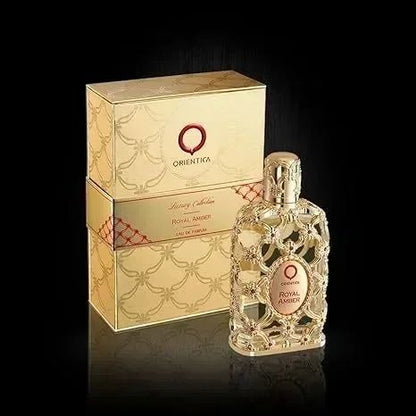 Orientica Royal Amber Rouge Oud Saffron Men Women Eau De Spray Unisex Neutral Glass Bottle Rose Cologne Long Lasting Smell Gifts