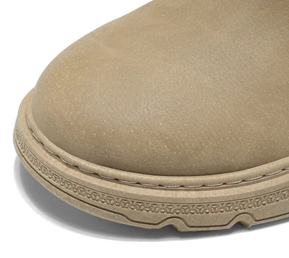 High Top Men's Shoes for Spring and Autumn, New Anti Slip and Waterproof Desert Boots Outdoor Zipper Hiking Shoes Work Boots