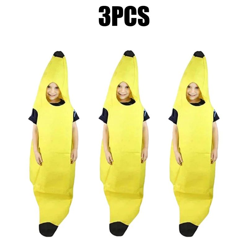 Halloween Adult Funny Cosplay Fruit Vegetable Costume Banana Carnival Dress Up Outfit Couple Party Purim Fancy Dress Stage Show
