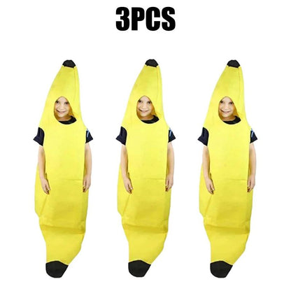 Halloween Adult Funny Cosplay Fruit Vegetable Costume Banana Carnival Dress Up Outfit Couple Party Purim Fancy Dress Stage Show
