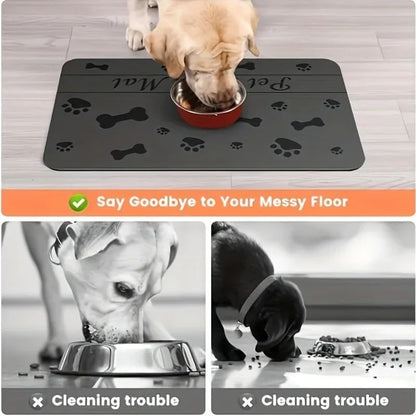 Tapete de alimentação para animais de estimação para uso pesado 40x60/50x80cm Grande Absorvente Antiderrapante Para Comedores Bagunceiros Fácil Limpeza Gato Cão À Prova D' Água?