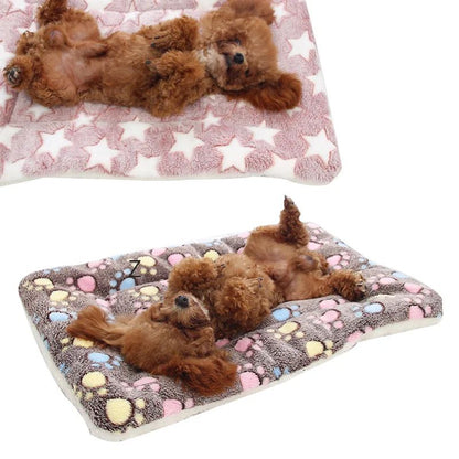 Tapete para Animais de Estimação Espessado Outono/Inverno Canil Quente Manta para Gatos/Cães Tapete Antiderrapante de Flanela Macia de Algodão para Cães Pequenos e Grandes