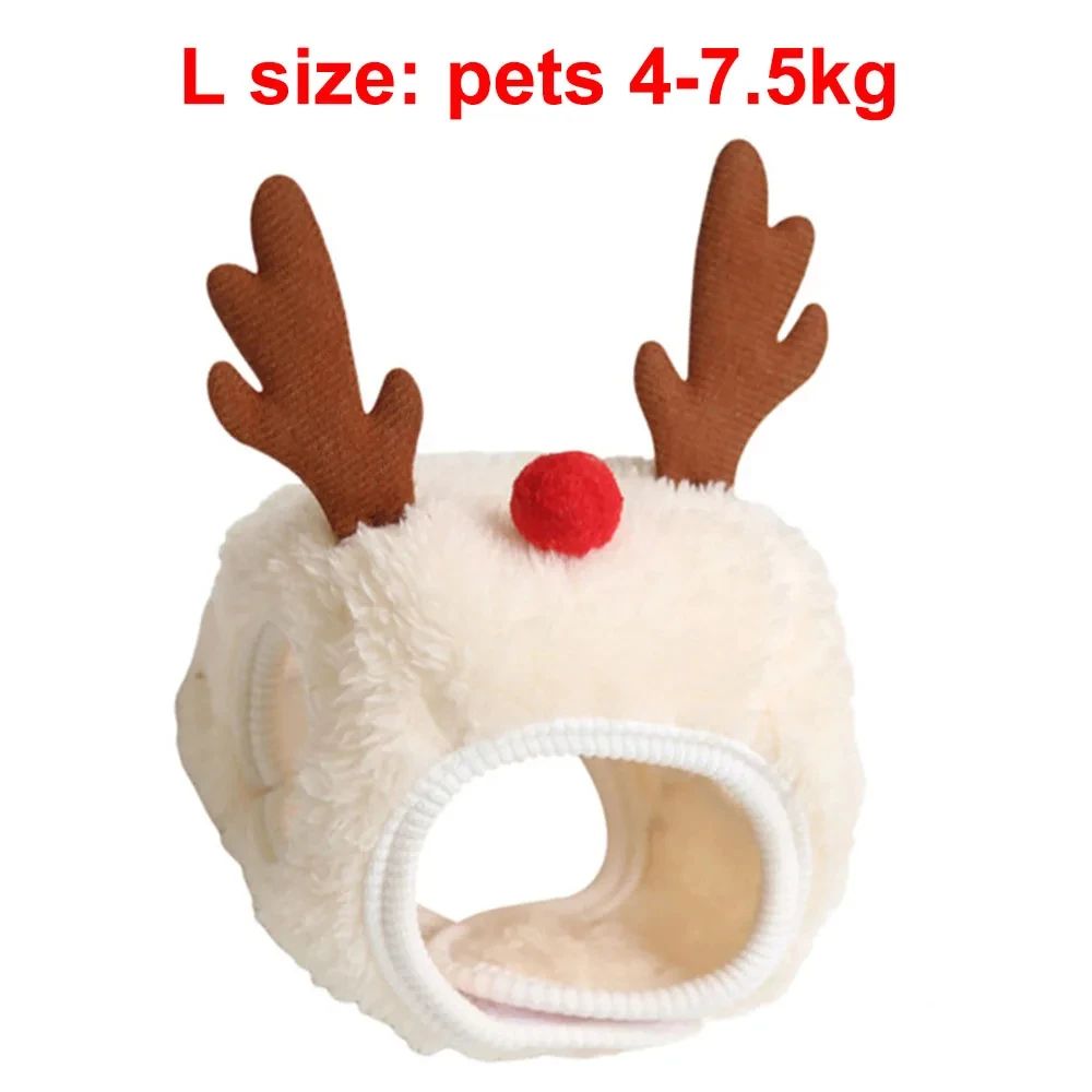 1Pcs Chapéu de Natal Engraçado para Cães, Babadores de Papai Noel para Animais de Estimação, Fantasia de Cosplay para Festa de Ano Novo, Boné de Filhote, Cachecol para Gatos Fofos, Acessórios de Roupa, Presente