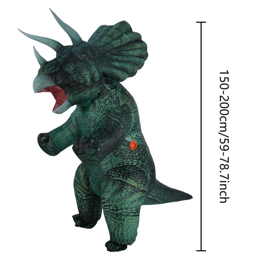 Inflatable Dinosaur Costume Blow Up Triceratops Costumes for Adults Fancy Dinosaur Party Halloween Cosplay Costume