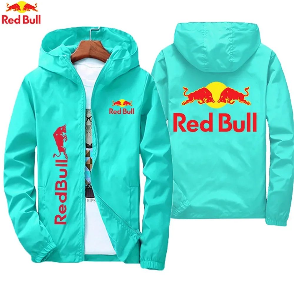 Red Bull's New Fashionable Sports Jacket with Comfortable Bicycle Fabric and Fashionable Zipper Outdoor Cycling Combination