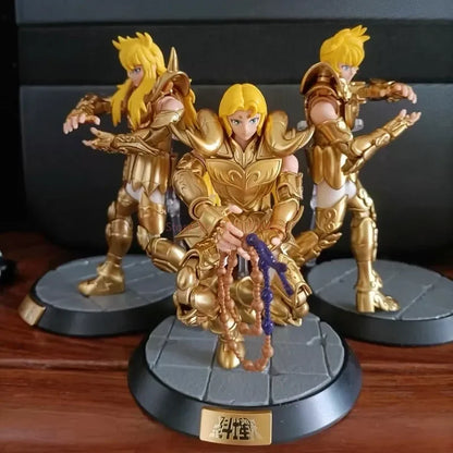 Kit de Bonecos Articulados Saint Seiya Blk Blokees Originais - Touro Pégaso Sagitário Brinquedos de Anime Colecionáveis Montados Presente de Aniversário