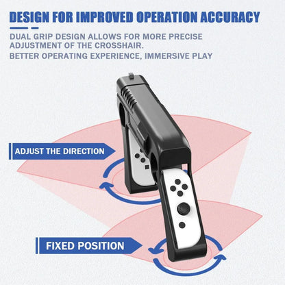 For Nintendo Switch OLED Joycon Splatoon3 Games NS Joy Joy-con Controller Induction Peripherals Shooting Gun Grip Accessories