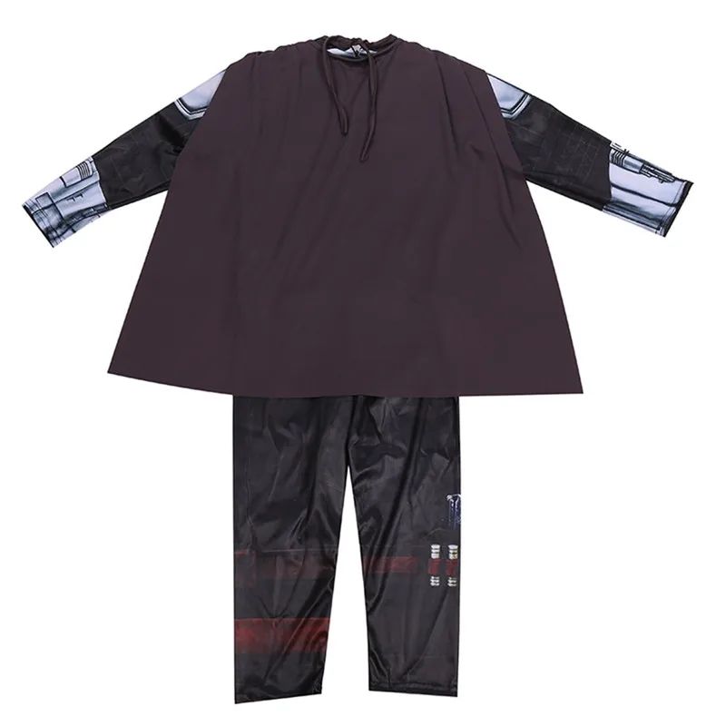 New Kids Classic Mandalorian Costume Set Star Wars Warrior Armor Jumpsuit with Helmet & Cape Boys Halloween Cosplay Dress Up
