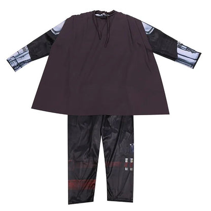 New Kids Classic Mandalorian Costume Set Star Wars Warrior Armor Jumpsuit with Helmet & Cape Boys Halloween Cosplay Dress Up