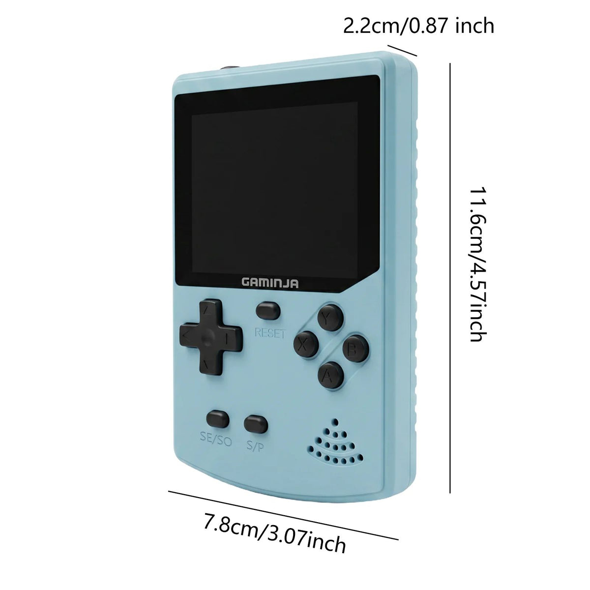 GAMINJA Handheld Game Console 300 Classic 8bit/16bit Games 2.8" HD Screen Retro Video Mini Game Console Gift for Nostalgia