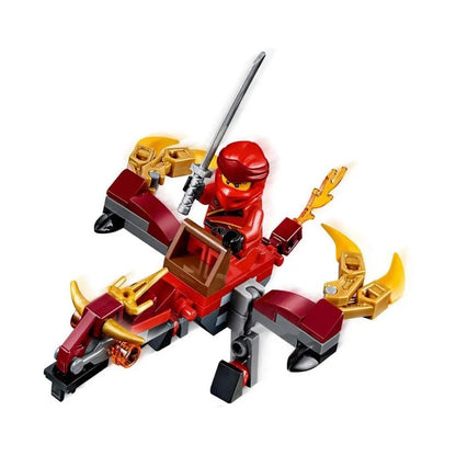 LEGO Ninjago Legacy Minifigura Kai (Polybag Dragão de Fogo) com Minifigura Kai com Espada e Planador Dragão do Kai Presente de Natal 30535