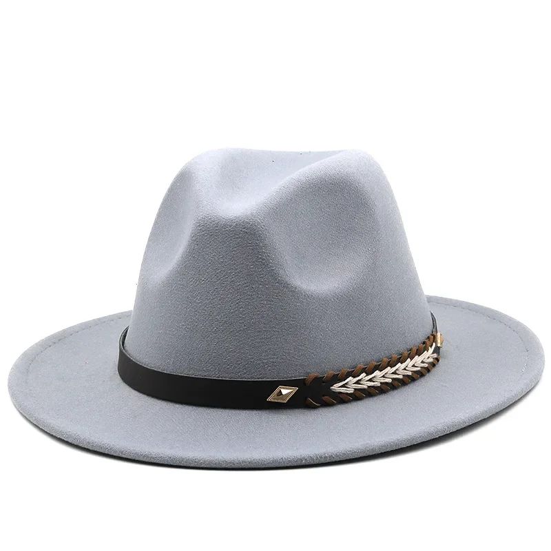 2025 Mulheres Homens Chapéu Panamá Fedora Aba Larga Proteção Solar Clássico Unissex Moda Chapéu Top para Festa Casamento Igreja