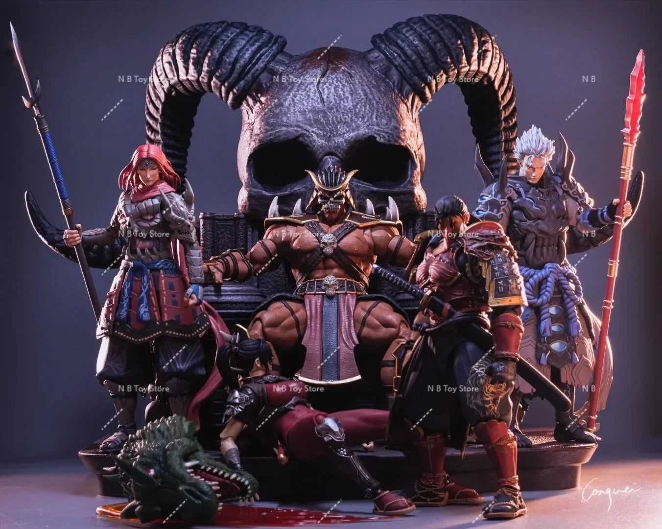 Em Estoque Storm Toys Mortal Kombat BOSS Final Shao Kahn DCMK14 Edição de Luxo Vilão Goro DCMK18 Boneco de Ação Modelo Brinquedos