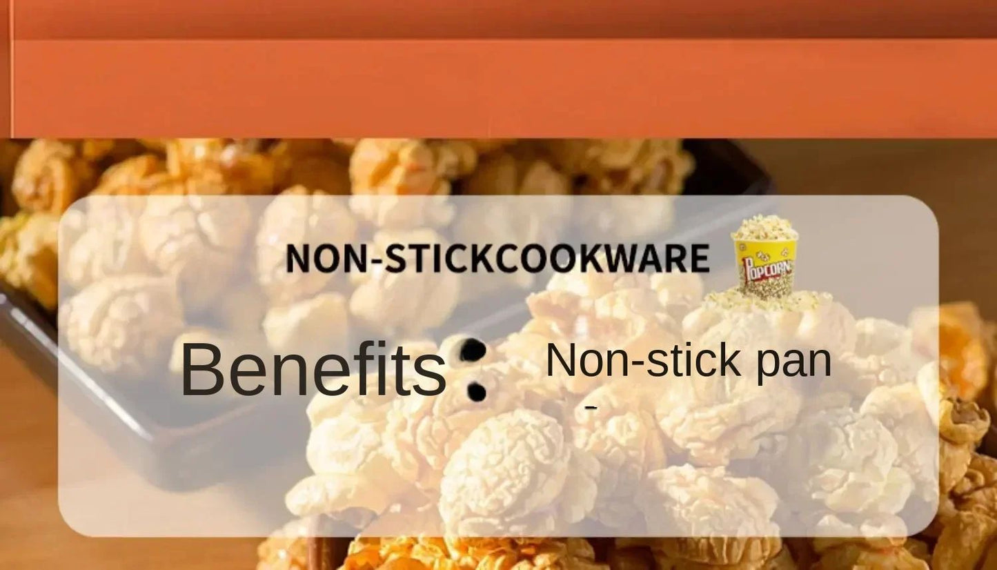 220V Commercial Popcorn Maker Machine, Large Capacity, Quick Heating, for Business Events and Parties