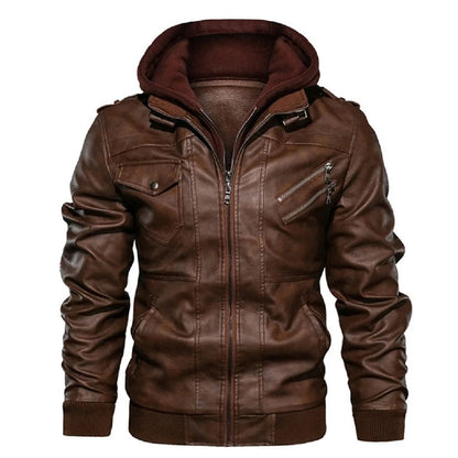 New Men's Leather Jackets Autumn Casual Motorcycle PU Jacket Biker Leather Coats Brand Clothing EU Size