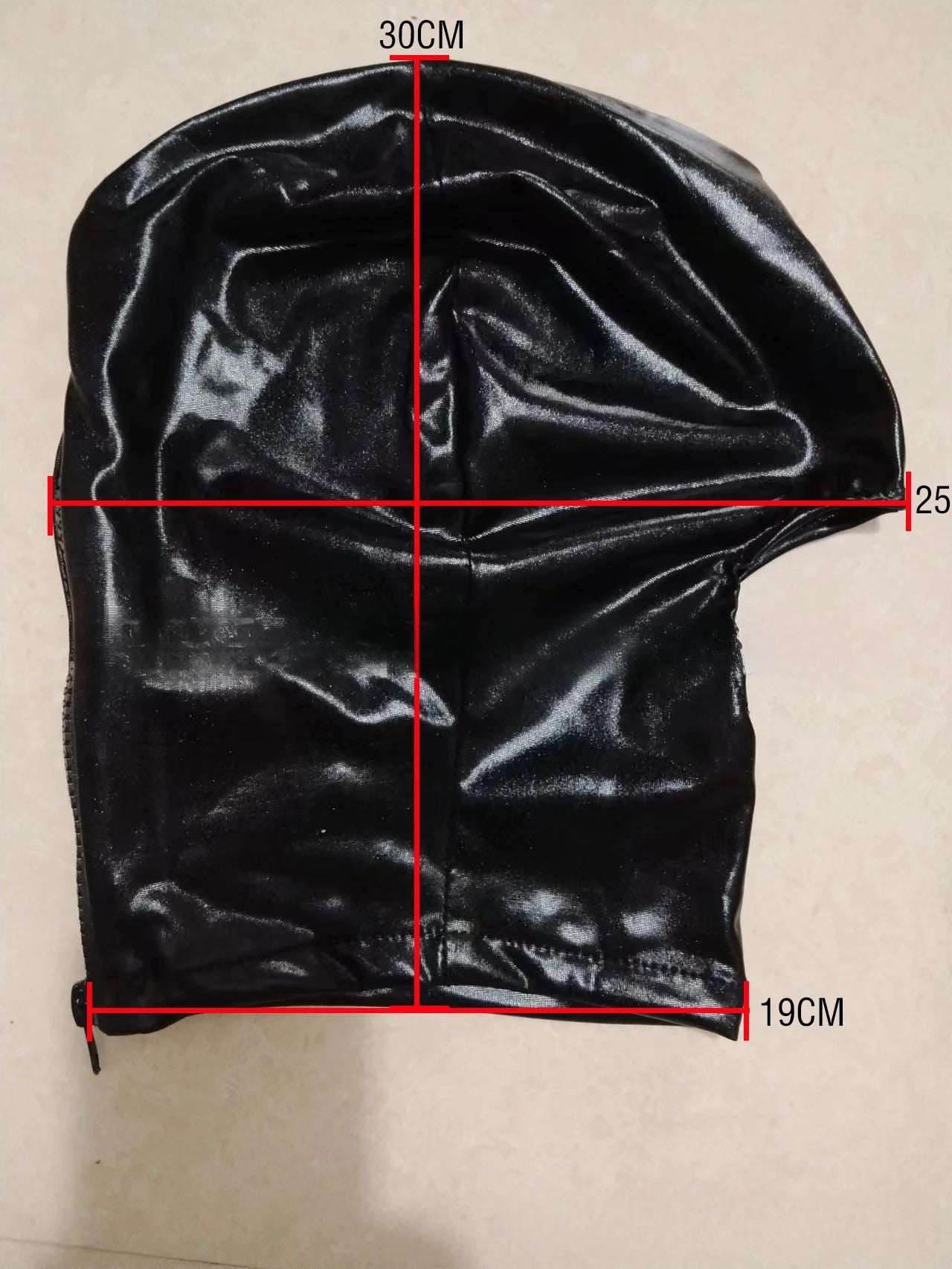 Women Mens Latex Face Mask Bronzing Cloth Open Mouth and Eye Glued Head Cover Couples Adult Face Mask Hood for Role Play Costume