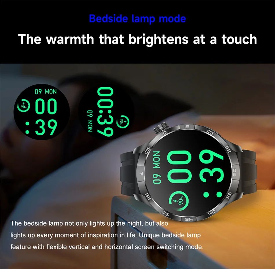 2026 Smartwatch com Display AMOLED Sempre Ativo, NFC, Chamada Bluetooth, Trajetória GPS, Impermeável, Saúde e Esporte, para Homens, Compatível com Android e iOS