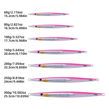 1PC NOVA Isca de Pesca Oceânica JIG de Afundamento Rápido 60g-300g Colher de JIGGING de Metal para Pesca em Alto Mar Isca Artificial Isca Pesada Atum