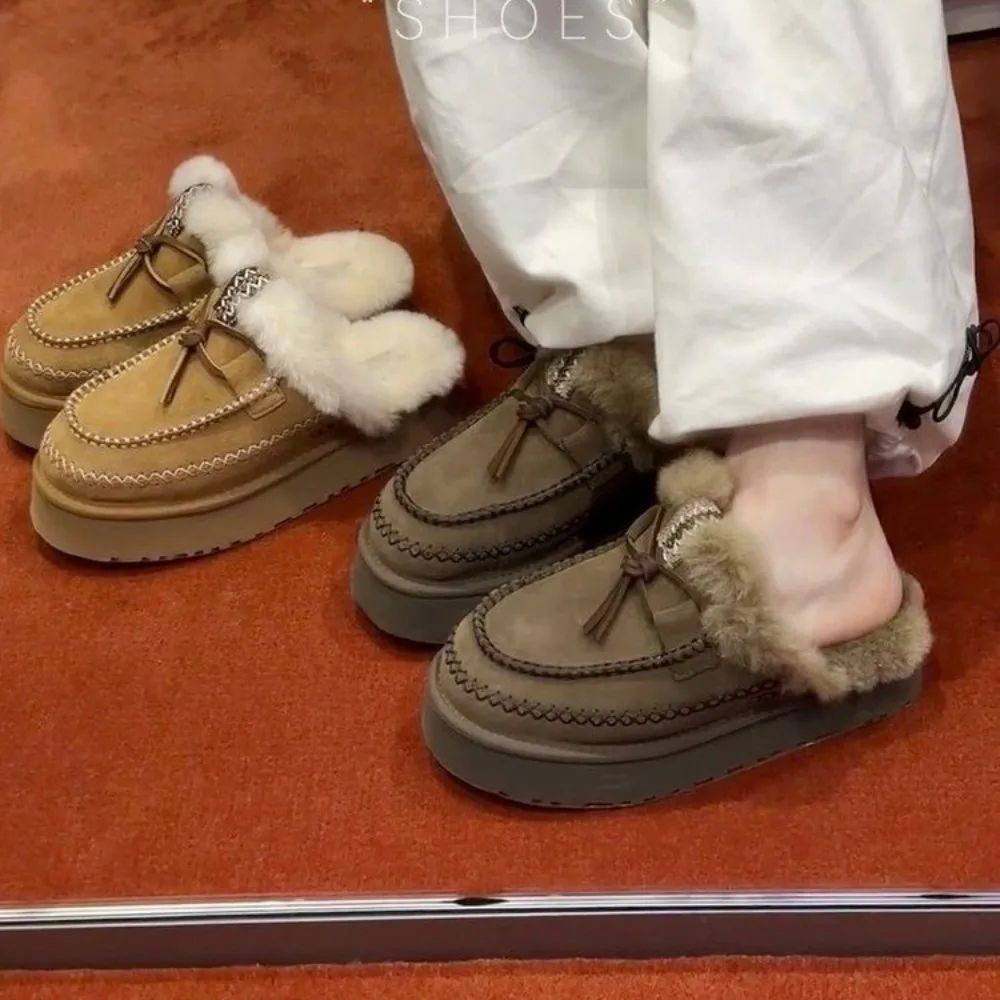 Snow Boots for Women in Winter 2025, New Soft and Comfortable Cotton Boots with Plush Insulation, Northeast Large Cotton Shoes