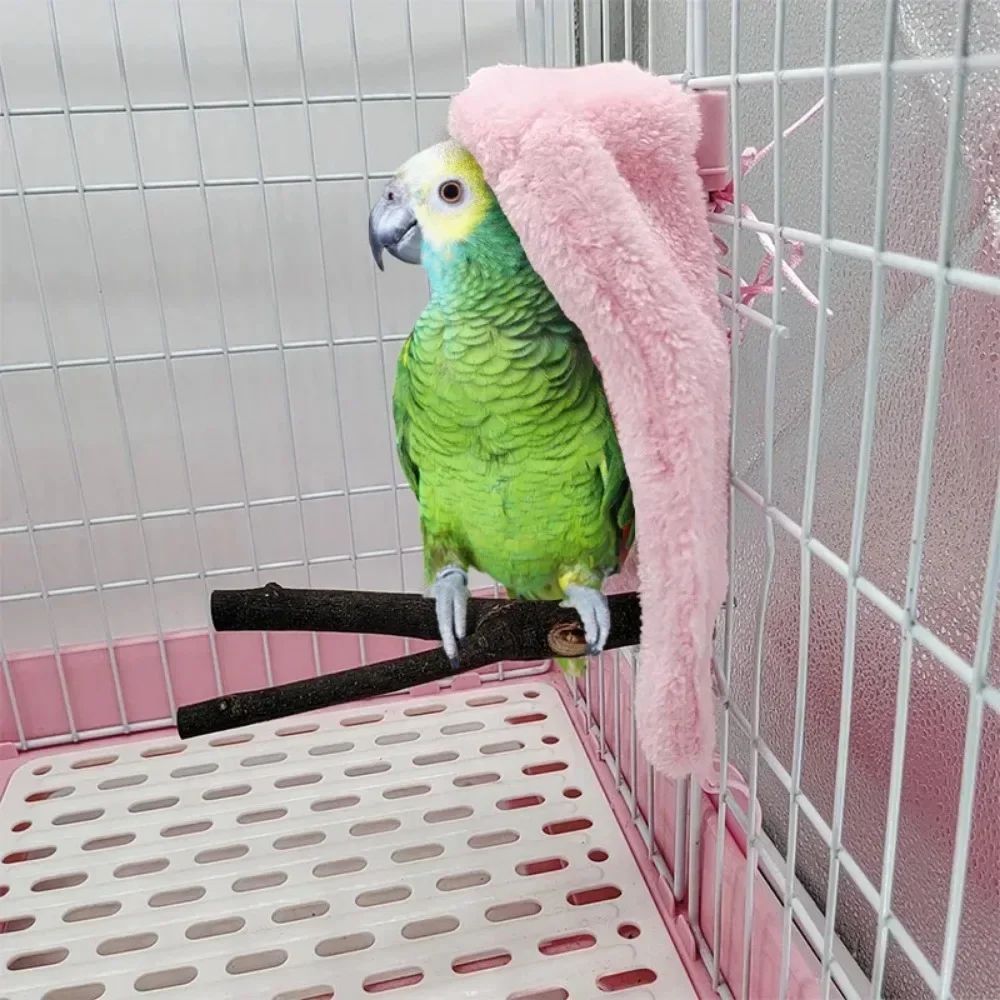 Rede de Pássaros de Pelúcia Macia, Inverno, À Prova de Vento, Gaiola de Pássaros, Cama Suspensa para Papagaios, Caverna de Periquitos, Tenda Esconderijo, Suprimentos para Pássaros de Estimação