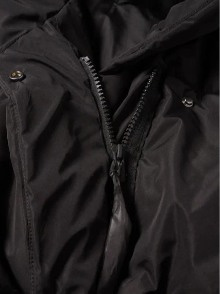 Women's Hooded Cotton Jacket Casual Winter Coat Comfortable Pocket Zipper Button Warm Lady Coats Daily Street Outerwear 2025