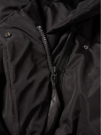 Women's Hooded Cotton Jacket Casual Winter Coat Comfortable Pocket Zipper Button Warm Lady Coats Daily Street Outerwear 2025