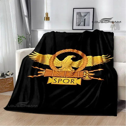Roman SPQR logo printed blankets Children's warm blanket soft and comfortable blanket home travel blankets birthday gift