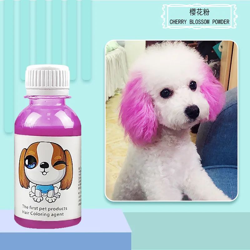 Pasta de Tintura para Pelos de Animais de Estimação Duradoura para Cães, Pasta de Tintura de Poodle Bichon, Removedor de Manchas Coloridas em Pó 100ML