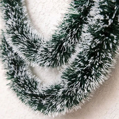 Christmas Tinsel Ribbons Green Cane Ribbon Garland Xmas Tree DIY Hanging Pendent Wreath Ornament Party Decoration Home Decor