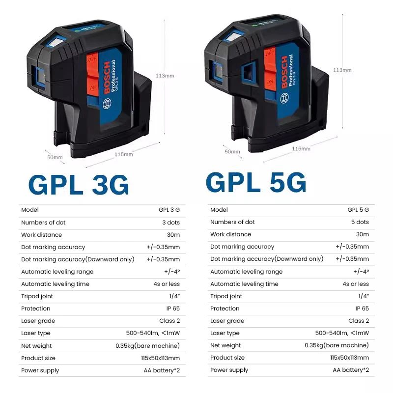 Laser Bosch GPL 3G 3 Pontos Nivelamento Automático GPL 5G 5 Pontos Nível a Laser de Alinhamento Instrumento Profissional Laser de Pontos Verde