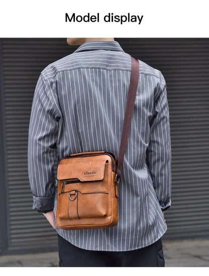 Men Crossbody Bag Men Shoulder Bags Zippers Handbags Large Capacity Artificial Leather Bag For Male Messenger Tote Bags bolsa