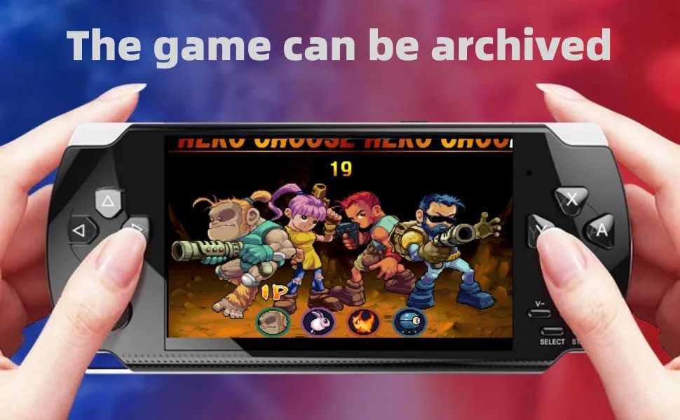 HLF Retro Video Game Console Screen Built-in 2000 Games Handheld Game Console Multiple Emulators Mini Portable Game Device MP3 MP4 Music TV Output E-Bbook Children/Men/Festivals