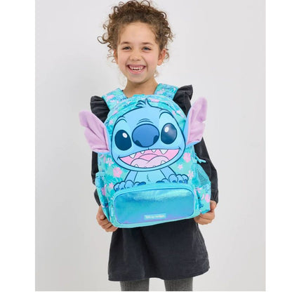 Miniso Disney Stitch Kawaii Children Schoolbag Set Cartoon Student Bookbag Lunch Bag Pen Case Casual High Capacity Backpack Gift