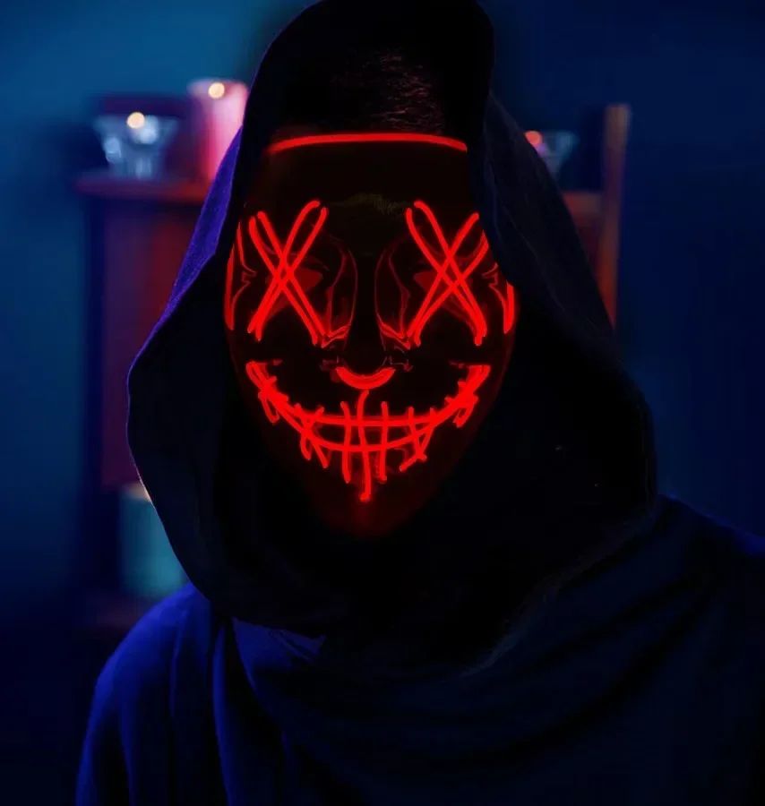 Wireless Bar Music Festival Neon Purification Mask Carnival Party Mask Glow in the dark Cosplay costume supply