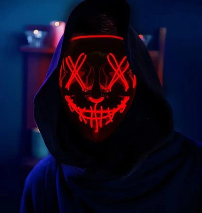 Wireless Bar Music Festival Neon Purification Mask Carnival Party Mask Glow in the dark Cosplay costume supply