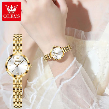 OLEVS 9992 Luxury Women's Watches Elegant Luxury Gold Watch for Women Quartz Waterproof Wristwatches Ladies Relojes Para Mujer