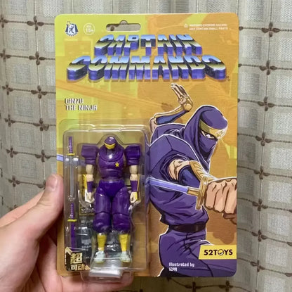 52toys Boneco Captain Commando Mack The Knife Ginzu The Ninja Baby Head Jogo de Fliperama Boneco de Ação 1/18 Brinquedo Presentes de Aniversário
