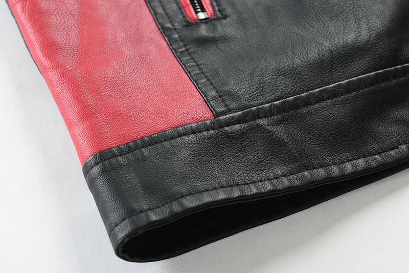 Fashionable Men's Biker Leather Jacket 2025 New Zipper Stand Collar Fleece Lined Casual PU Leather Coat Regular Fit Chinese Orig