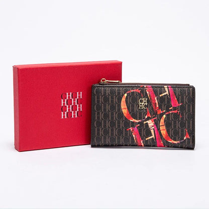 Printed Women's Long Wallet Luxury Brand Retro Classic PVC Material 2025 New Fashionable Simple Card Bag