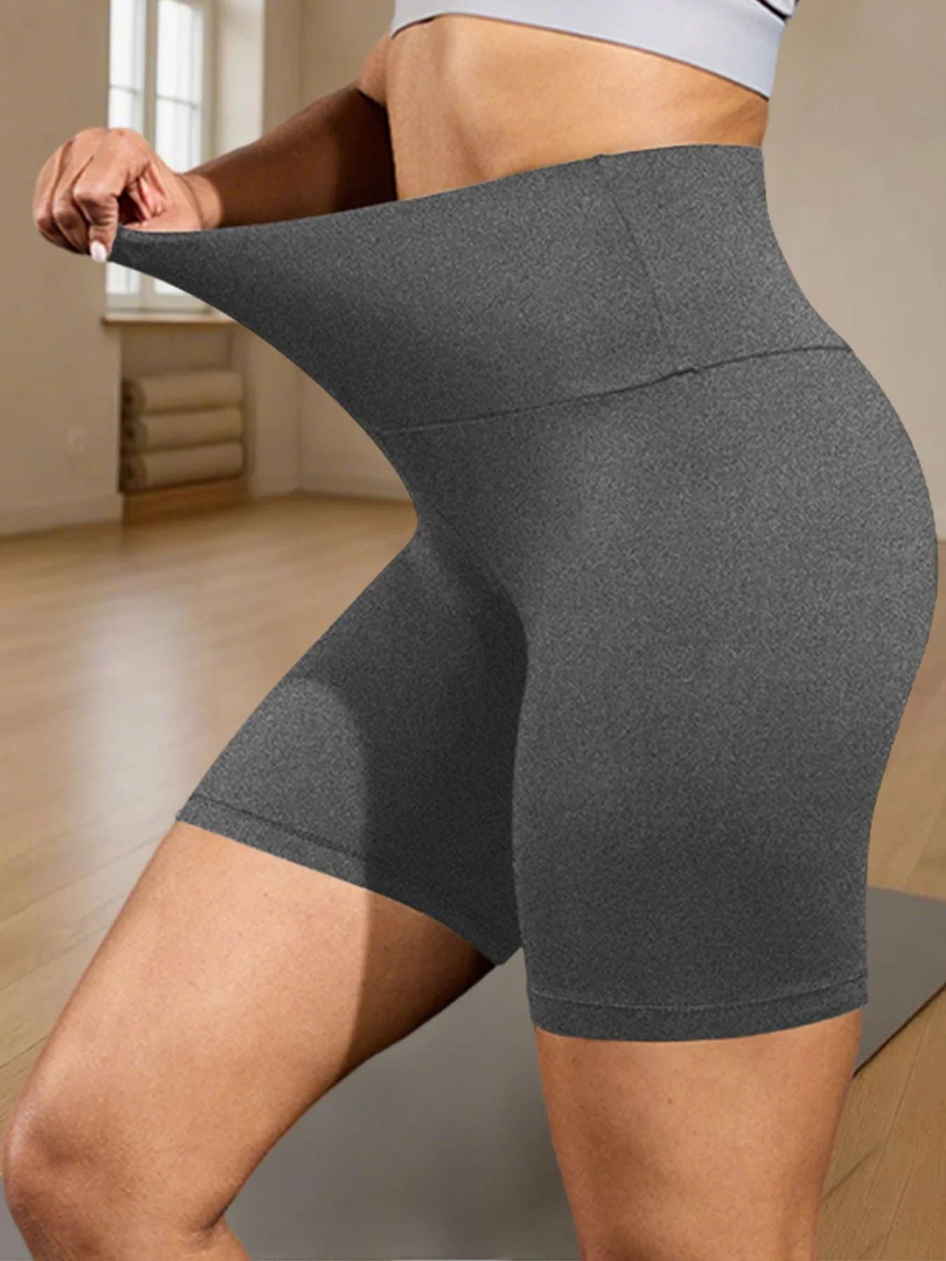 Women's High Waisted Biker Shorts Super Soft Tummy Control No See Through Workout Yoga Running Athletic Push Up Gym Fitness